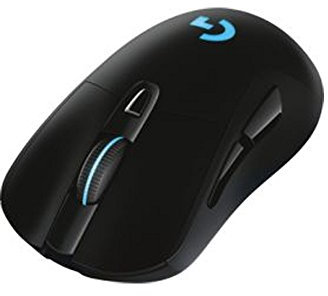 Logitech G703 LIGHTSPEED Wireless Gaming Mouse, 12000 DPI, RGB, Lightweight, 6 Programmable Buttons, On-Board Memory, Long Battery Life, PC / Mac - Black