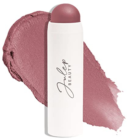Julep Skip The Brush 2-in-1 Colour Stick for Cheeks and Lips (Muted Mauve) Cream to Powder Blusher and Lip Balm - Cream Blush Enriched with Vitamin E for Hydrated, Healthy Skin & Lip Care