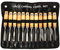 KSTE Jeu de Burins à Main pour la Sculpture sur Bois 12PCS - Outils à Bois Professionnels avec Sac de Rangement Portable pour Débutants