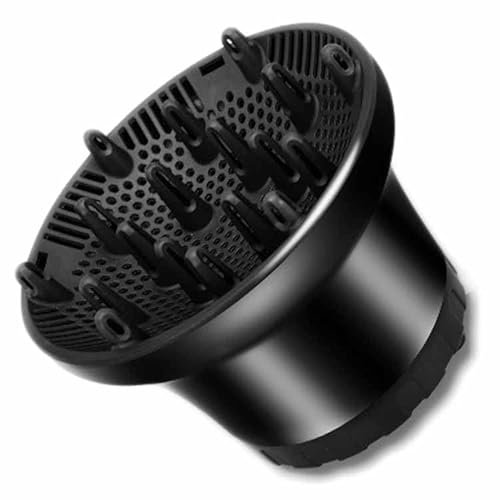 Universal Hair Diffuser Adjustable Hair Dryer Diffuser Nozzle Suitable for 1.57in to 2.76in Hair Dryer Diffuser Attachment Salon Tool for Hair Styling Curly Wave Thick and Nature Hair - Black