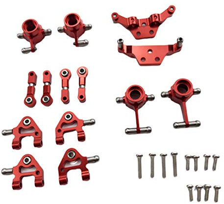 Deger Metall Verbesserte Teile Lenkung Cup Swing Arm Plate Set für P929 P939 K969 K979 K989 K999 1/28 RC Auto, Rot