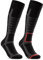 2 Paar Skisocken Herren & Damen Ski Kniestrümpfe 34175 WP (Schwarz Rot 43-46)
