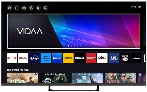 HYUNDAI TV Smart VIDAA 43'' QLED 109 cm Netflix Youtube Prime Vidéo