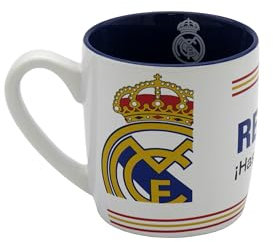 CYPBRANDS Real Madrid, Taza, Taza Cerámica, Menaje, Desayuno, Tazas Originales, Color Blanco, Producto Oficial
