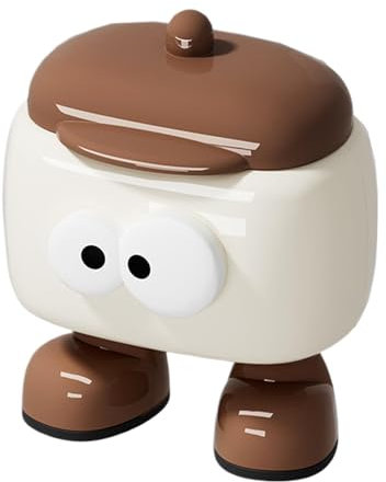 Cute Gadgets Soporte para bastoncillos de algodón, soporte para bastoncillos de algodón, contenedor de almacenamiento con tapa, 2 compartimentos, organizador de almacenamiento multifuncional para