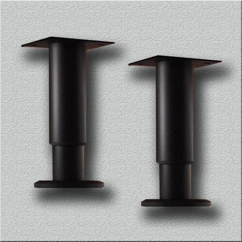 Supports d'évier sous plan, 2 pieds de support réglables for meuble sous-plan, pieds de canapé, supports de lavabo sous plan sans perçage, poteaux de support en acier inoxydable for pieds de table(Bla