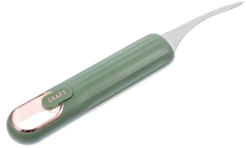 GLEAVI Dispositivo filo per gamberetti Peeler sguscia gamberi raccolta uso quotidiano sgusciare i gamberi pulisci gamberetti professionale Acciaio inossidabile Verde