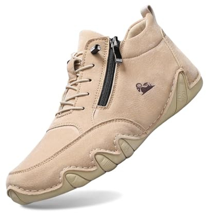 Dasongff Bottes d'Hiver Barefoot Cuir Imperméable Confort Chaleureux avec Semelle Antidérapante Taille