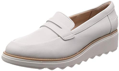 Clarks Sharon Ranch Pantoufles pour Femme, Blanc., 41.5 EU