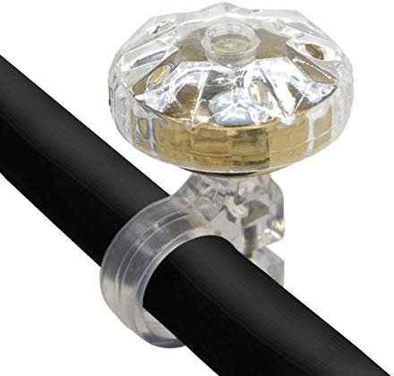 P4B | Fahrradglocke in Transparent-Gold | Für Lenkerdurchmesser = 22,2 mm | Fahrradklingel - Lauter Klang | Material aus Kunsttoff und Messing