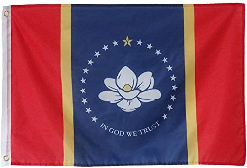 AZ FLAG - Bandiera Mississippi 2020-90x60 cm - Bandiera in God We Trust 100% poliestere con occhielli metallici incorporati - Padiglione 50 g