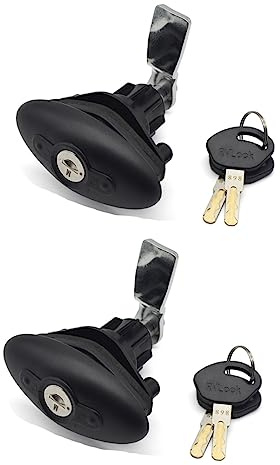 2 Pcs RV Compression Locks, RV Security Lock, RV Motorhome Trailer Cabin Door Lock, Drawer Latch Waterproof Mailbox Lock (with Keys Alike)