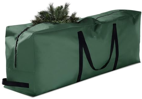 Odot Bolsa de Almacenamiento para árbol de Navidad (Con Cremallera), Usada para Almacenar Árboles de Navidad, Adornos para árboles de Navidad Artificial, Ropa, Juguetes (122x38x51cm,Verde)