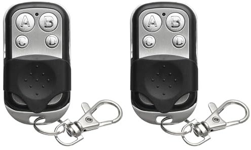 2 Stück Fernbedienung Garagentor 433 MHz, Garagentor Fernbedienung Universal, Lernfähige Fernbedienung,Klonen Fernbedienung,Handsender Garagentor Universal,Garagentoröffner