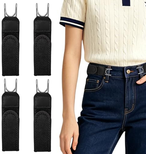 OPEIXSAYKOC Cinturón Sin Hebilla,Cinturones Elásticos Invisibles,Cintura Invisible,Cinturón Elástico Táctico con Gancho Metálico,Ajustable,para Hombres y Mujeres,Para Viajes Y Uso Diario