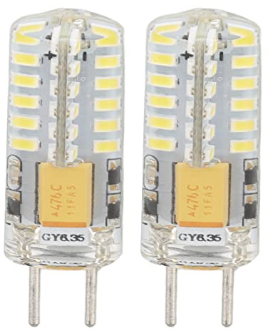 OEBUAFI LED GY6.35 3W 48 Lampadina 6000K per Lampada da Soffitto Lampadario Lampada da Tavolo 12V 2 Pezzi Protezione per gli Occhi Risparmio Energetico