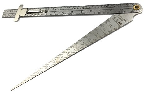 B.W.P Welding Taper Gauge Gage Set Depth Ruler Hole Inspection Stainless Steel