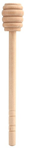 Cuchara de Miel de Madera Natural 50 Unidades Diseño Profundo con Surcos + Mango Largo Herramienta para Jarros de Miel y Almíbar 100% Comestible + Fácil Limpieza Para Cafés,
