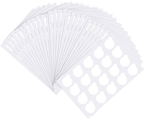 500 Stück Lash Holder für Wimpernkleber, Wimpernkleberhalter Palette Aufkleber Papier für Wimpernverlängerung, Klebepads Wasserfest für Wimpernhalter Ring Silikon Glas