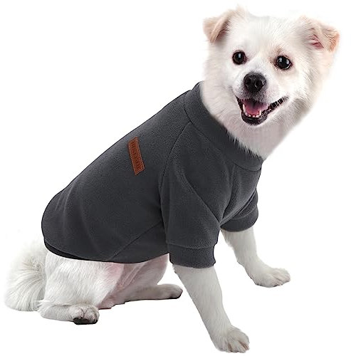 HuaLiSiJi Hundepullover Fleece Kleine Hunde Hoodie Chihuahua Kleidung Hundepullover Chihuahua Hunde Sweatshirt, Warm und Leicht, mit Einer Weichen Textur, Leicht zu Tragen (M, Grau)