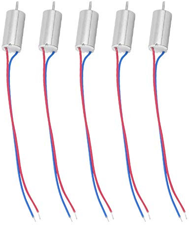Tyenaza 5 x kernloser Mikromotor, 6 x 12 mm, 3,7 V, 0,42 W, 21800 U/min, kernloser DC-Motor für Luftmodelle, Spielzeugflugzeuge, Maschinen, Drohnen