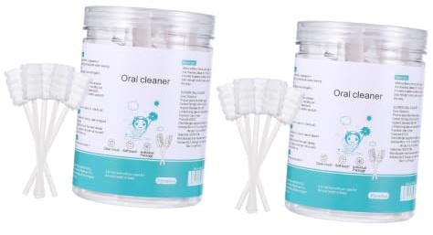 ULTECHNOVO 60 St munrengöringsmedel gasväv tandborste toddlerservetter munsvampar barntandborste flor för spädbarnstandborste oral rengöring rena våtservetter napp nyfödd vit