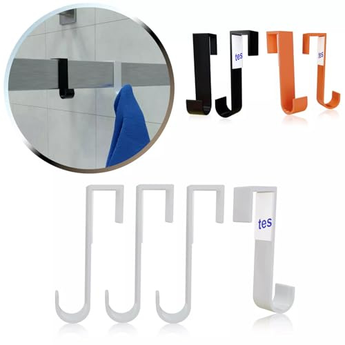 Nozzleboss Handtuchhaken Handtuch 4er Halterung Dusche Duschkabine Handtuchhalter Haken (Schwarz, 15mm)