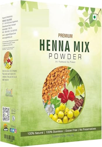 Henna Mix Hair Growth, Fall, Dandruff Control & Straightening Powder - 250g | With Bhringraj, Shikakai, Hibiscus, Neem, Methi for Hair Shine & Growth | Mehandi Hair Conditioning Powder (Pack Of 1)