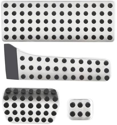 Pédale Frein Cache-pédales Pour Benz CES Pour GLK Pour SLK Pour CLS Pour SL-Classe Coussinets Pédale Repos En Acier Inoxydable Coussin Repose-pied Frein(Combination)