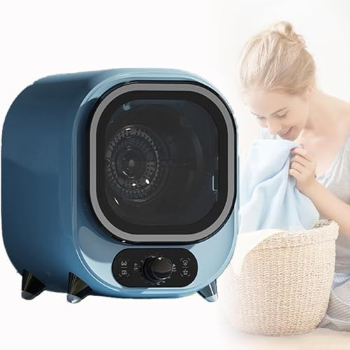 Portable Condenser Tumble Dryer with Stainless Steel Tub,Compact Condenser Tumble Spin Dryer with Dual Temperature Control Probe,for Counter Top or Wall Mounted Use for Small Spaces(D)