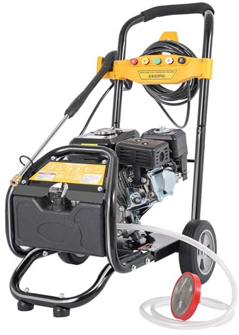 Pulitore ad alta pressione a benzina, 7,5 CV, con ugelli multipli da 2200 PSI, 3400 giri/min, per la pulizia di vialetti, marciapiedi, grondaie, pareti