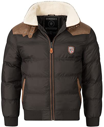 Geographical Norway – Piumino da Uomo – Giacca Invernale Imbottita Calda Anorak – Outdoor Giacca per l'inverno/Autunno in Bundle con UD Beanie Nero XXXL