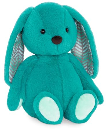 B. toys – 30 cm mjuk kanin i plysch – supermjuk kramdjur – tvättbar kaninleksak – för spädbarn, småbarn och barn – Happy Hues – Cottontail Cutie turkos kanin – 0+ månader