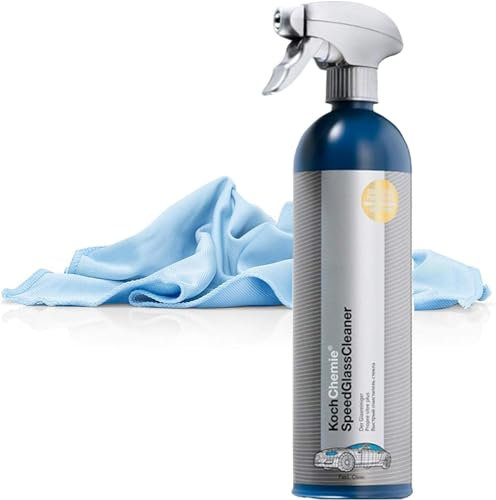 Fensterreinigungsset Koch Chemie Speed Glass Cleaner - Glasreiniger 750ml + 1x Glasreinigungstuch Reinigung Haushalt Spiegel Fenster Glas Mikrofasertuch Waffeltuch Küche Bad