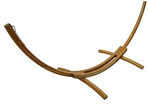 Supporto amaca Struttura in Legno Portante per Amaca da giardino capacità Max.150Kg Dimensioni 318X118x122 (Solo Telaio, Senza Amaca)