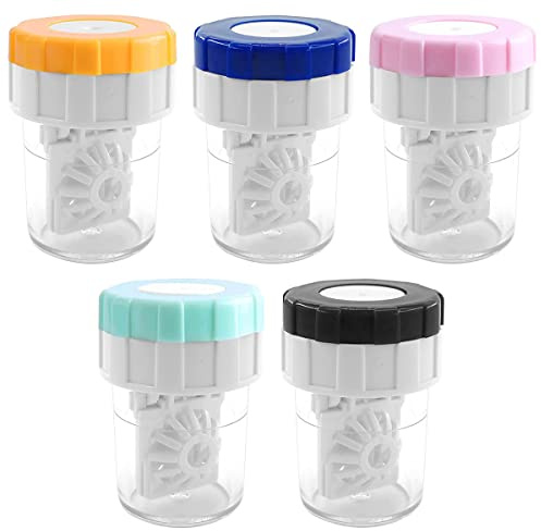 Hsthe Sea 5PCS Rengöringsfodral för kontaktlinser Kontaktlinsfodral Låda för kontaktlinser -5 färger