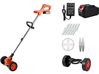 IZTOSS Desbrozadora electrica - Recortadora de Cortabordes Bateria 20 V, 2.0 Ah, Cortabordes electrico 3 en 1, Longitud retráctil