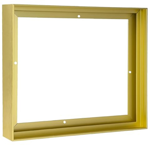 HUACANVAS Metal Floating Frame for Canvas Paintings,DIY Canvas Frames with 0.75-0.9 Deep,Floater Frame for Art Prints Wall Decor(24x36,Light Gold)