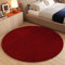 TAPISO Essence Teppich Rund Rot Dunkelrot Hochflor Langflor Shaggy Einfarbig Weich Flauschig Schlafzimmer Wohnzimmer Kinderzimmer ÖKO-TEX 160 x 160 cm