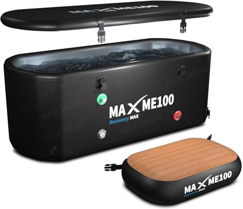 MAXME100 Cold Plunge Tub, Ice Bath Tub, Withstands 618 lbs, High Strength XXXL Cold Plunge With Non-Slip Step, Portable, Inflatable, Gift