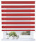 Rollmayer Doppelrollo mit Bohren Klemmrollo Fensterrollo Duo Rollo Sonnenschutzrollo Zebrarollo Seitenzugrollo fur Fenster und Tur (Rot,140B x H220 cm)