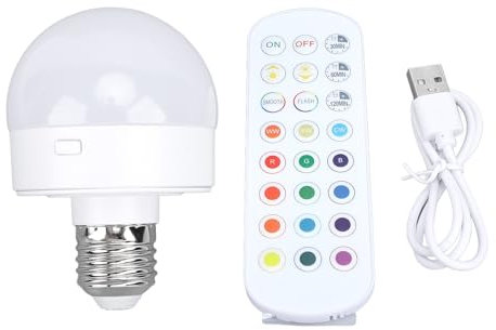 Mumusuki LED-Glühbirnen, E26, Magnetisch, Wiederaufladbar, Batteriebetrieben, Glühbirne mit Fernbedienung, Timer, Dimmbare RGB-LED-Leuchtmittel für Schlafzimmer, Wohnzimmer