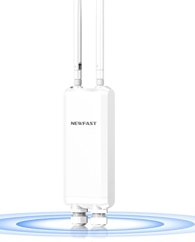 NEWFAST 1200Mbps Outdoor Wireless Access Point, Dual Band Weatherproof WiFi Access Point 5GHz 867Mbps+2.4GHz 300Mbps, 1000Mbps WAN/LAN, Passive PoE, AP/Router/Bridge Modes, UK PLUG