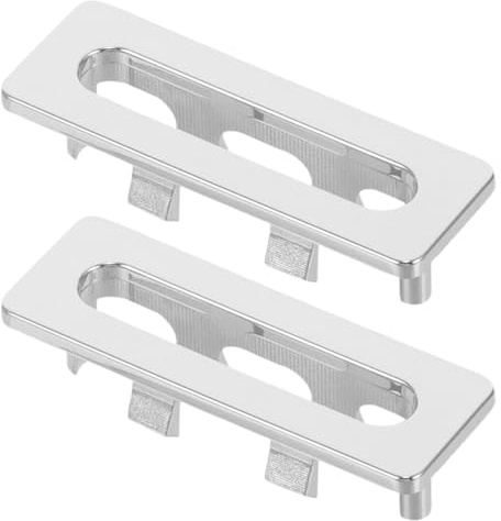 VILLFUL Tapa de Desbordamiento para Lavabo de Plástico 2 Piezas, Anillo de Rebosadero Rectangular para Baño y Cocina, Inserto Decorativo Resistente para Orificio del Fregadero, Accesorios