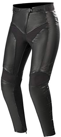 Motorcykeljeans Alpinestars Vika V2 läderbyxor för kvinnor svart, 48