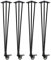 Natural Goods Berlin 4X Hairpin Legs 'n'Roll | bewegliche Haarnadel Tischbeine rollbar | Tischgestell auf Rollen, Tischkufen flexibel DIY (72cm (Esstisch/Schreibtisch), Schwarz)