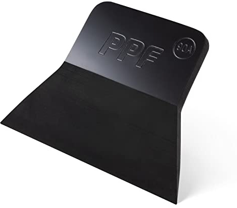 FOSHIO PPF - Spatola in vinile, durezza 90A, antigraffio, in morbido TPU, per la protezione della vernice, per la pulizia delle finestre, colore: nero