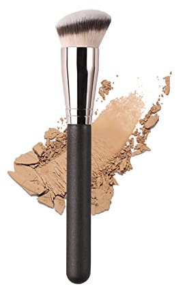 Ksvsonrvi Abgewinkelte Foundation Pinsel, weiches Premium Make-up Pinsel kosmetisches Werkzeug, perfekt zum Mischen von Flüssigkeit, Polieren, Creme, Skulptur, Mineral Make-up
