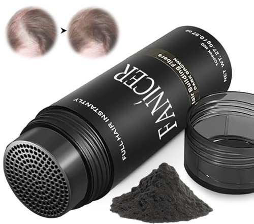 Streuhaar zur Haarverdichtung,Hair Fibers zur Haarverdichtung,Haarpuder Für Dünnes Haar,lassen Sie das Haar in Sekunden dicker,schwarz