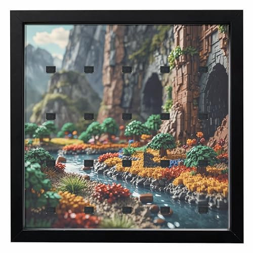 GetStones24 Vitrine für Lego® Ritter / Castle Figuren - 35x35cm Bilderrahmen - MF_0091